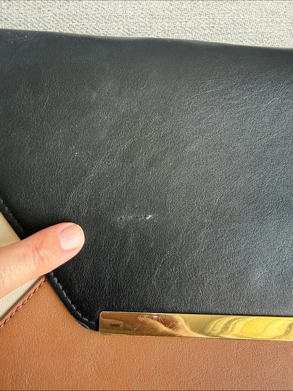 Express Envelope Clutch - Black, Cream & Brown
